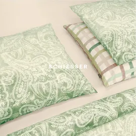 SCHIESSER Bettwäscheset Luiza - Renforcé - 2-teilig - 135 x 200 cm, - Grün