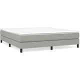 vidaXL Boxspringbett Hellgrau 160x200 cm Stoff1395587