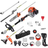 Vevor 6-in-1 Heckentrimmer Benzin-Heckenschere 43CC Langstielheckenschere 1,15L