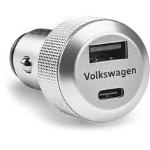 Volkswagen Adapter USB Ladeadapter USB-A USB-C geschirmt beleuchtet für 12V/24V Steckdose
