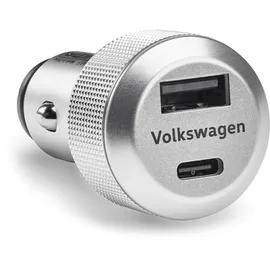 Volkswagen Adapter USB Ladeadapter USB-A USB-C geschirmt beleuchtet für 12V/24V Steckdose