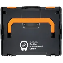 Brother L-BOXX 136 Systemkoffer mit Schaumstoffeinlage Schwarz/Orange 44,0x36,0x15,0 cm