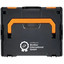 Brother L-BOXX 136 Systemkoffer mit Schaumstoffeinlage Schwarz/Orange 44,0x36,0x15,0 cm