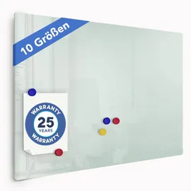 Master of Boards KARAT Rahmenloses Glas Whiteboard Universal Einsetzbar 45 x 60 cm