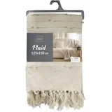 Douceur d'intérieur Golden Sunset Plaid 125 x 150 cm Beige/Weiß
