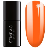 Semilac UV Nagellack Hybrid 424 Orange Euphoria 7ml Kollektion Power Neons