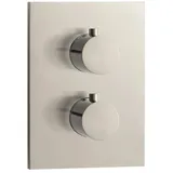 Herzbach Design iX Fertigmontageset 17.503050.2.09 Edelstahl gebürstet, Unterputz-Brause-Thermostat square