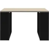 ML-Design Couchtisch 65x65x40 cm, Eicheoptik-Schwarz Quadratischer