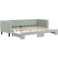 VidaXL Tagesbett Ausziehbar Hellgrau 80x200 cm Samt