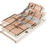 Lattenrost 180x200 cm elektrisch verstellbares Kopf & Fußteil fertig montiert 28 Latten 5 Zonen 150 kg Traglast Birkenschichtholz Germany