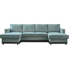 best mobilier Jake, Ecksofa 7 Sitz(e) Blau