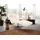 KAWOLA Relaxliege ALINA Cord 80 x 80 x 200 cm Cremeweiß mit Kissen