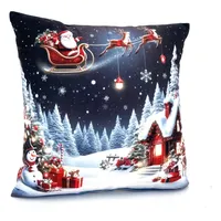 Heimtexland ® Weihnachtskissen Soft Velour Dekokissen Weihnachten Geschenk Deko
