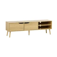 Sweeek TV-Möbel mit Nussbaumdekor, 2 Türen, 1 Regal, 160