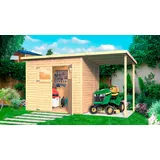 BERTILO Amrum 3 3,86 x 1,8 m natur inkl. Anbaudach