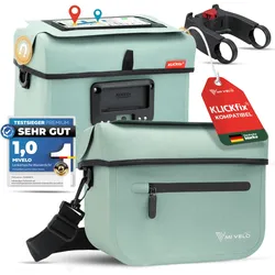 Lenkertasche Fahrrad KLICKfix 100% wasserdicht "BOB" - Mint - Bestseller,oft gekauft