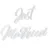 Partydeco Bügelbild Schriftzug 30x18cm Just Married Bügelsticker Kleidung Hochzeit Bügelflicken Applikationen zum Aufbügeln Aufbügelflicken Aufbügler Groß Weiß