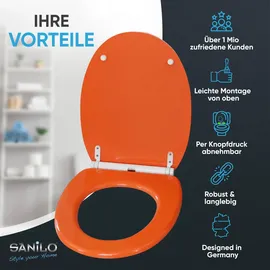 Sanilo WC-Sitz mit Absenkautomatik Orange