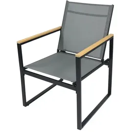 VCM Gartenstuhl Volasi 54 x 65 x 83 cm schwarz 4 St.