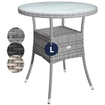 CASARIA Gartentisch Beistelltisch Ø 60 x 74 cm Grau