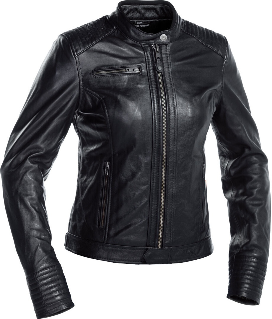 Richa Scarlett Dames motorfiets lederen jas, zwart, 48 Voorvrouw