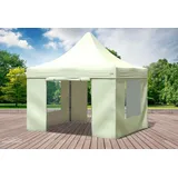 Faltpavillon Faltzelt Pavillon 3x3m Beige Gartenzelt Klappzelt Wasserdicht