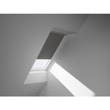 VELUX Verdunkelungsrollo Uni Grau 0705, 114x160 cm S10 0705S«, (Farbe: - 0705S, Farbe Schiene: Aluminium, Manuell)