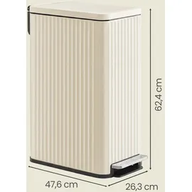 Songmics Mülleimer Küche 50 l Creme