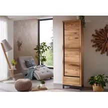 Massivmoebel24 Garderobenschrank Wildeiche 56 x 40 x 205 cm Beige