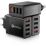 Kayshow USB Ladegerät (3 Stücke), 4-Ports USB Stecker 33W Ladestecker Mehrfach, Handy Netzteil Schnellladegerät Ladeadapter für Samsung Galaxy A15 A14 A25 S21/S20/S10/S9/S8, iPhone, Huawei, XiaoMi