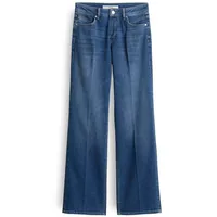 Someday Damen Flared | Carie Iconic Flared Jeans aus nachhaltigem Baumwoll Mix Mid Rise Dark Blue, 36 - 36