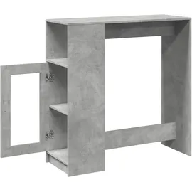 vidaXL Bartisch mit Regal 101 x 40 x 103,5 cm Grau