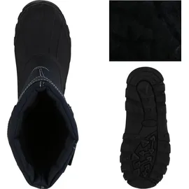 Stiefelparadies Kinder Winter Boots in Schwarz Dunkelblau,