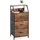 Relaxdays Standregal, 3 Schubladen, 2 Ablagen, Bücher & Deko, Regalkommode Industrial, HxBxT: 92x45x30 cm, braun/schwarz