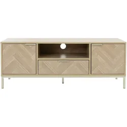 TV-Schrank mit 2 Schublade Fernsehtisch Fernsehschrank TV Lowboard 120x45x41,5cm