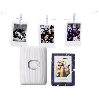 Fujifilm Instax Mini LINK2 Smartphone Printer Bundle, Clay White