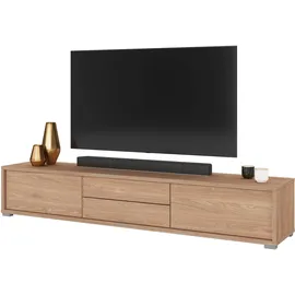 INOSIGN Lowboard "Frida", braun (eiche, eiche), B:180cm H:32cm T:36cm, FSC-zertifizierter Holzwerkstoff, Melamin, Sideboards, Lowboard, Hängend oder stehend montierbar