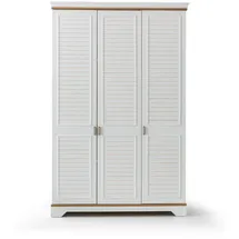 JV Möbel Kleiderschrank 3-türig 57 x 208 x 135 cm Weiß