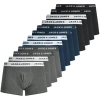 JACK & JONES Boxershorts 12 Einheiten Schwarz / Blau / Grau L
