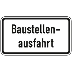 Verkehrszeichen Baustellenausfahrt