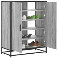 VidaXL Schuhschrank Grau Sonoma 75x38x97,5 cm Holzwerkstoff Metall