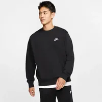 Nike Herren M NSW Club CRW Ft Pullover Sweater, Black/White, S