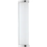 EGLO LED Wandlampe Gita 2, Spiegelleuchte aus aus Metall-Guss in Chrom und Kunststoff in Weiß, Badezimmer Lampe, LED Feuchtraumleuchte neutralweiß, IP44, L 35 cm