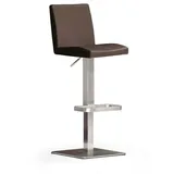 MCA Furniture Bistrostuhl »BARBECOOL«, mit Rückenlehne,Bodenplatte eckig, 180° drehbar, Sitzhöhe von 56-81 cm, braun