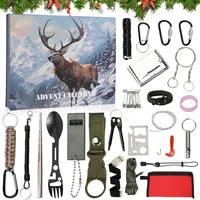 Adventskalender 2024 Für Männer, Survival Kit Weihnachtskalender 2024 Adventskalender Weihnachten, Survival Tools Adventskalender Für Erwachsene Teenager,Männer Werkzeug Geschenk ﻿ (C)