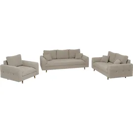 s-style möbel Sitzgarnitur, 3+2+1 Henrik Beige, Boucle