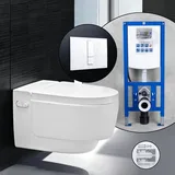 Geberit AquaClean Mera Comfort Komplett-SET Dusch-WC mit neeos Vorwandelement,, 146210111+16791WH#SET, Comfort