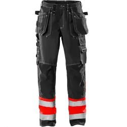 Warnschutz Handwerkerhose "247 FAS" Klassiker - C156 - rot/schwarz