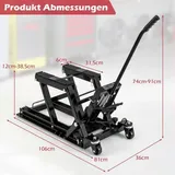 Northix - Motorrad Hebebühne bis zu 680kg 3-stufig Höhenverstellbarer Hydraulischer Motorradheber Schwarz