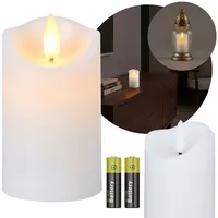 Sarcia.eu LED-Kerze Weiße LED-Kerze mit Flammeneffekt für Grablichter, 10 cm weiß